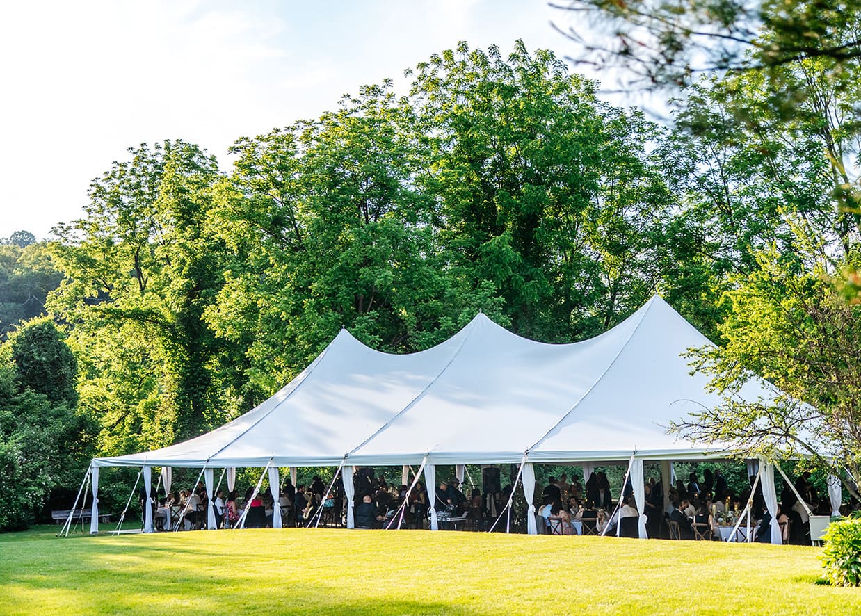 Sailcloth tent at The Bird and Bottle Inn in Garrison NY