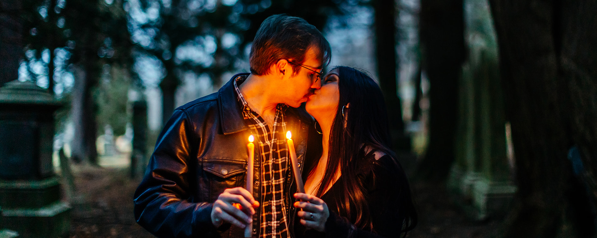 Halloween Engagement Photos | Kelsey Travis Photography